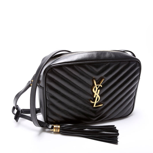 Saint Laurent Lou Camera Quilted 612544 Black Bag