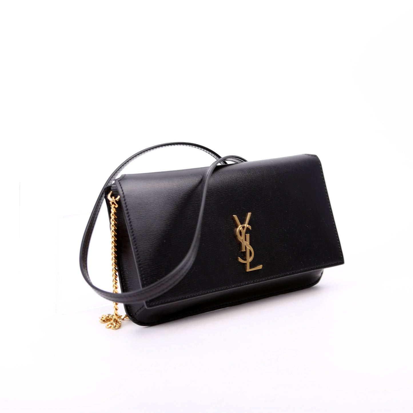 Saint Laurent Cassandra Phone Holder With Strap Black Bag