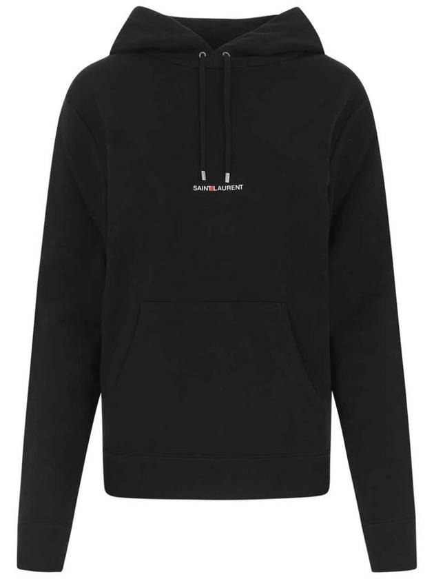 Luxury Saint Laurent Trending 2025 Signature Logo Hooded Top Black