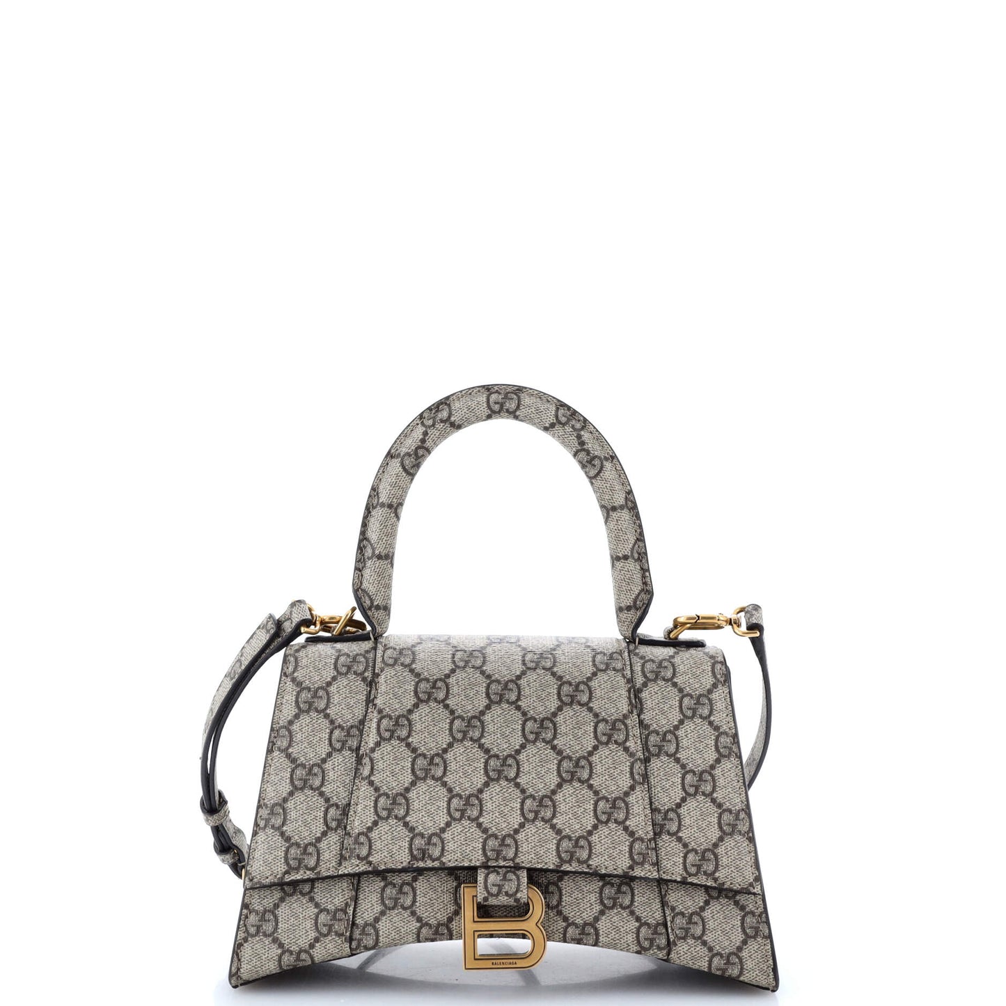 x Luxury Balenciaga Trending 2025 The Hacker Project Hourglass Top Handle Bag GG Coated Canvas Small