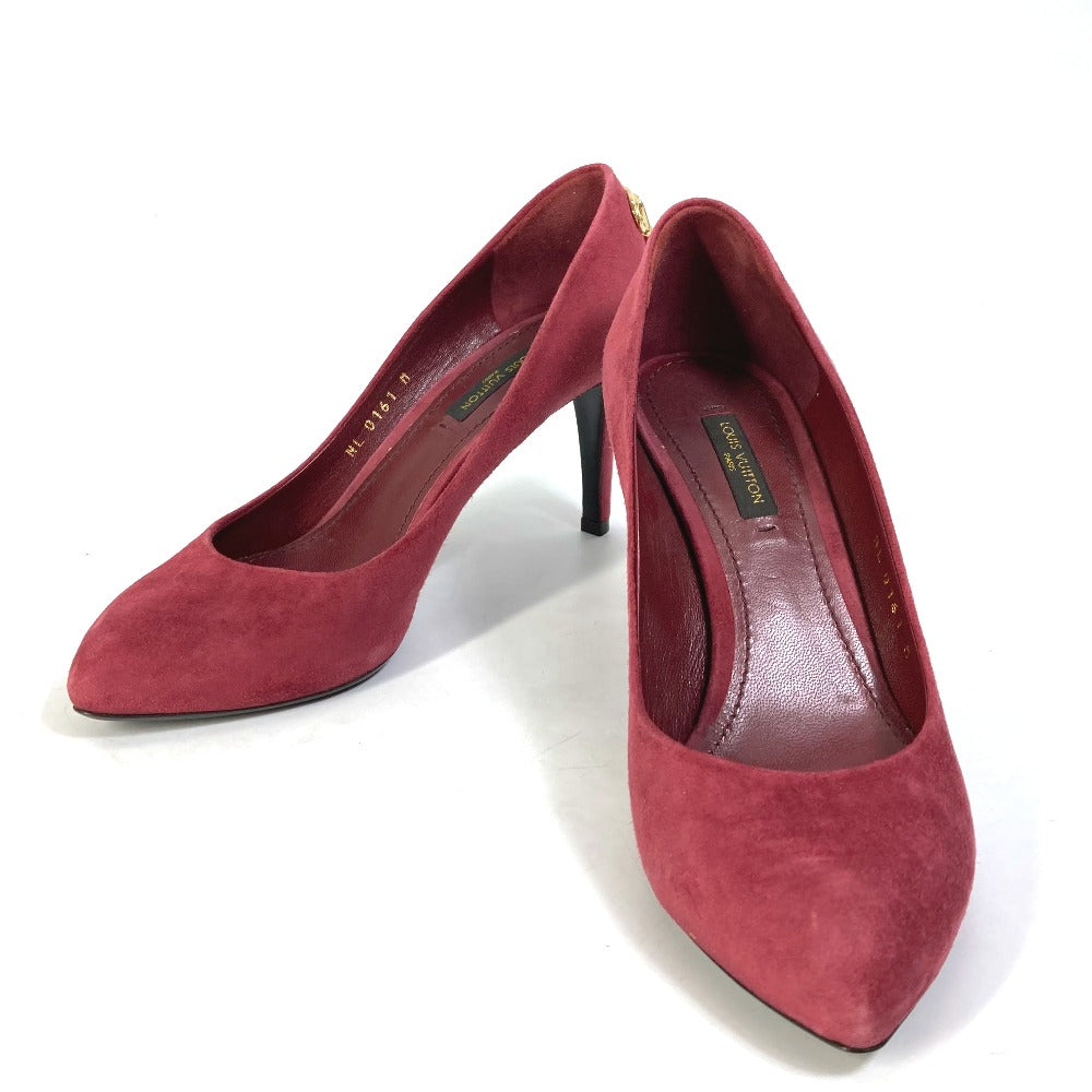 LOUIS VUITTON pumps Model number unknown suede Red padlock key with padlock Women 35.5