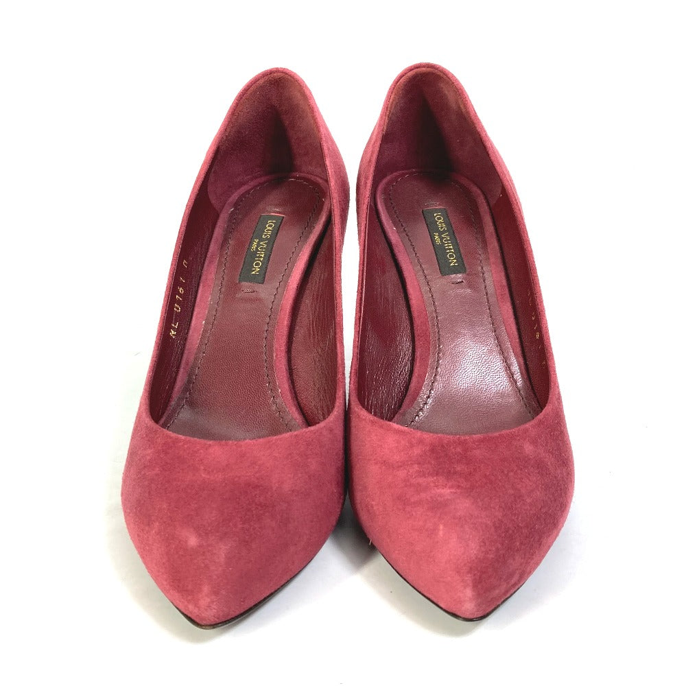LOUIS VUITTON pumps Model number unknown suede Red padlock key with padlock Women 35.5