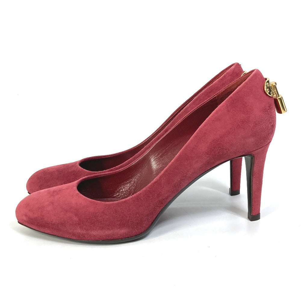 LOUIS VUITTON pumps Model number unknown suede Red padlock key with padlock Women 35.5