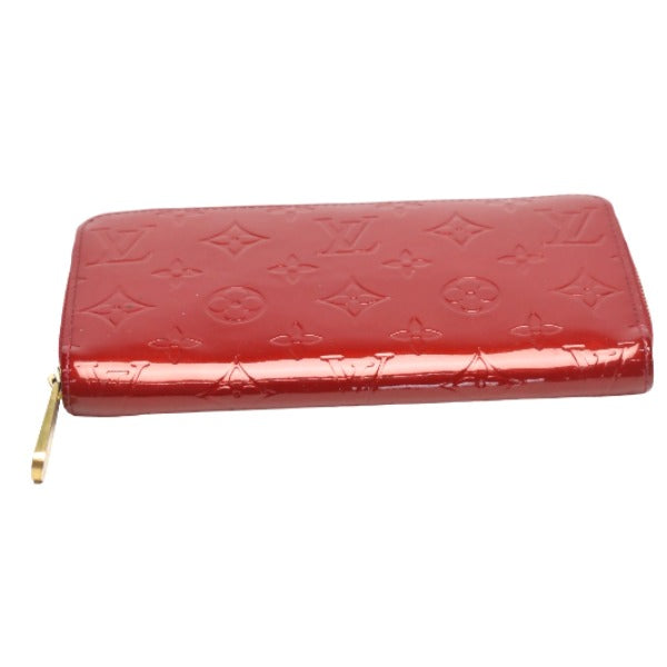 LOUIS VUITTON Long Wallet Purse M91981 Monogram Vernis Pomdamul Zip Around Vernis Zippy wallet Women