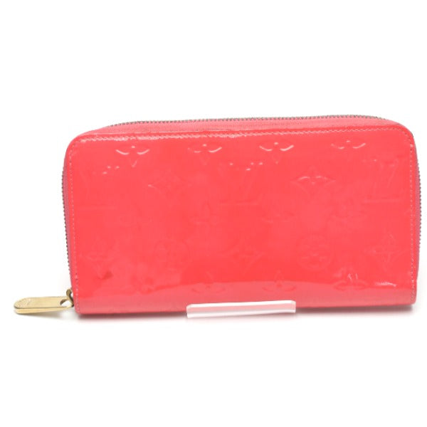 LOUIS VUITTON Long Wallet Purse M93202 Monogram Vernis Rose rich Zip Around Vernis Zippy wallet Women