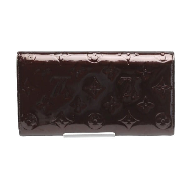LOUIS VUITTON Long Wallet Purse M93524 Monogram Vernis Amarrant Long wallet with 2-fold zipper Vernis Portefeuille Sarah Women
