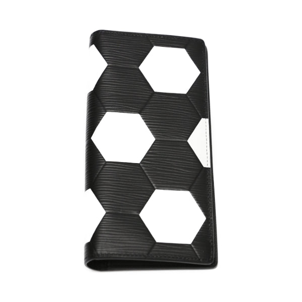 LOUIS VUITTON Long Wallet Purse M63294 Epi Leather Noir Portefeuille Blaza Epi Russia 2018 FIFA mens