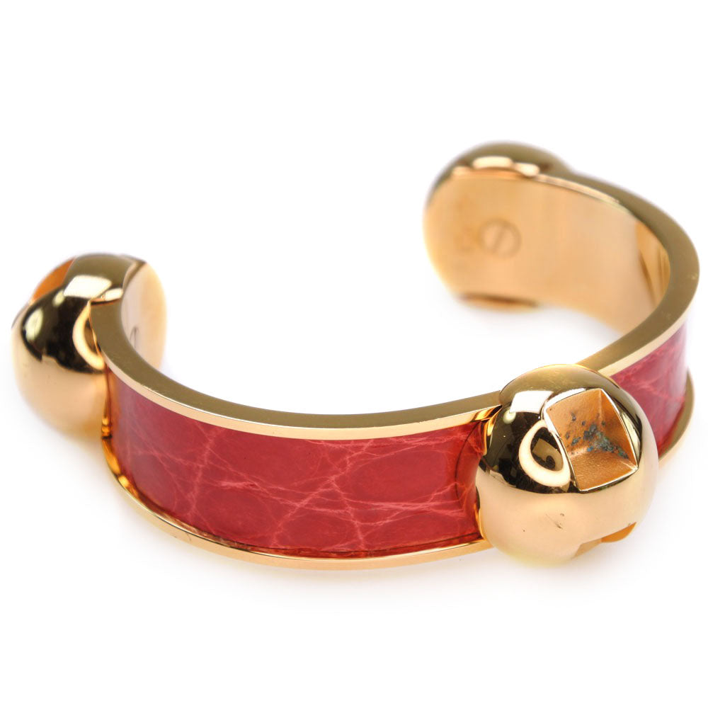 HERMES Bangle Metal leather gold