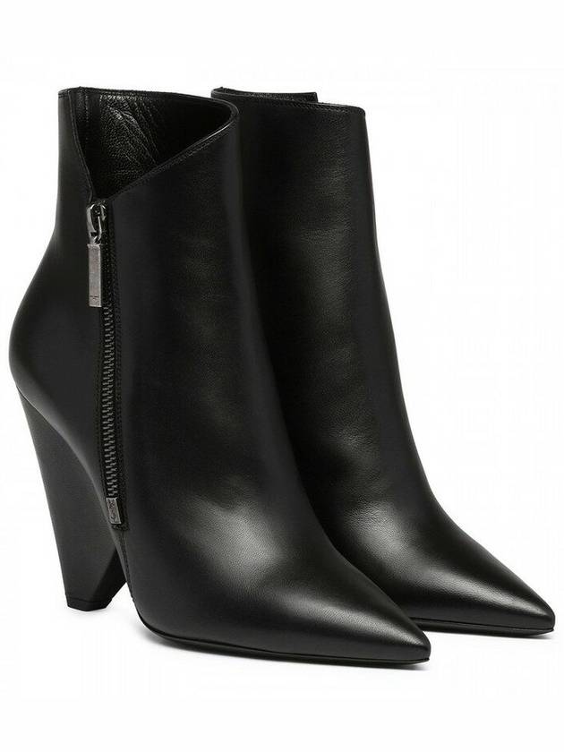 Luxury Saint Laurent Trending 2025 Niki Heel Zipper Detail Chelsea Boots Black