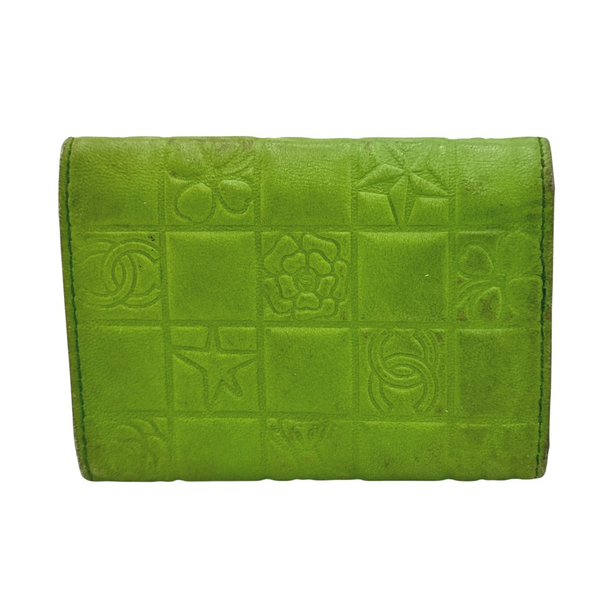 CHANEL Key case Key holder  leather green 6-key case Key holder Icon line Women
