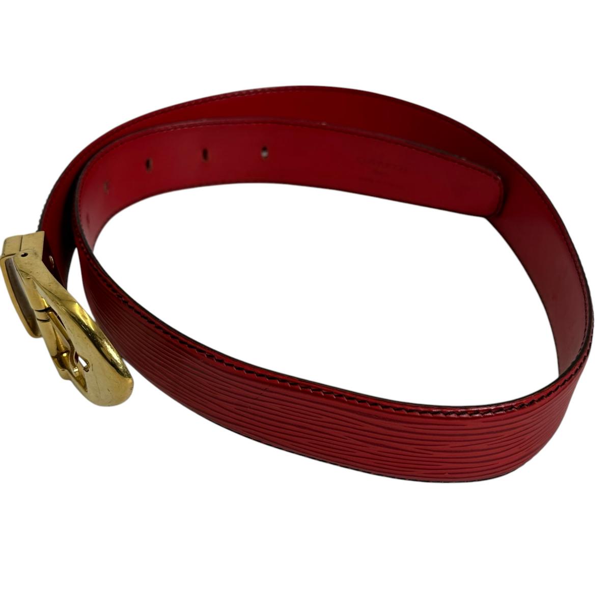 LOUIS VUITTON belt R15007 Epi Leather Red belt Epi Saintur Classic Women 34