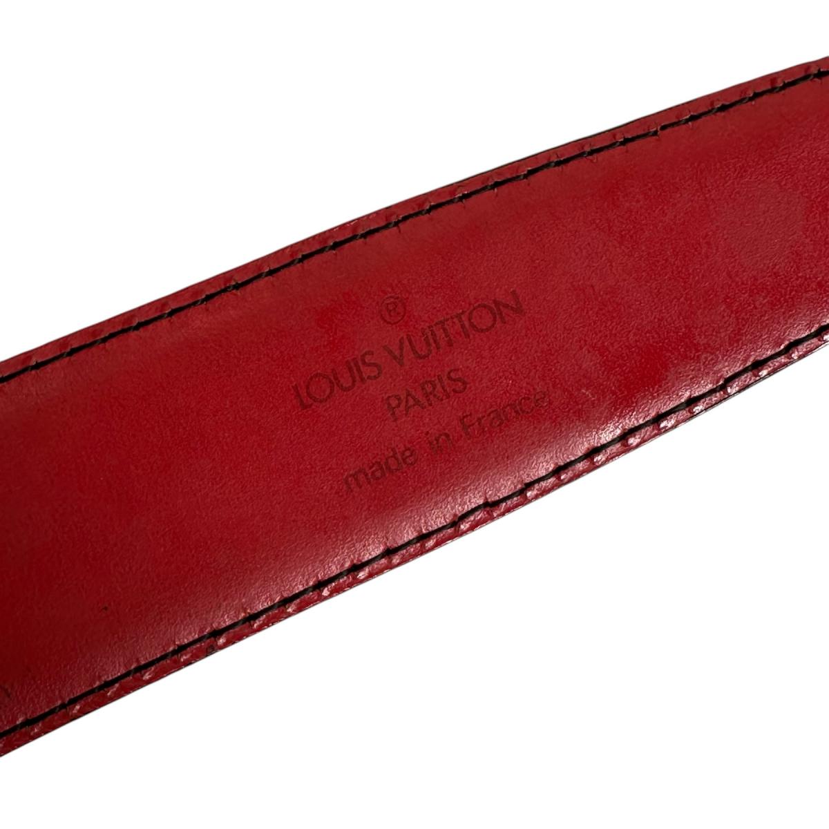 LOUIS VUITTON belt R15007 Epi Leather Red belt Epi Saintur Classic Women 34