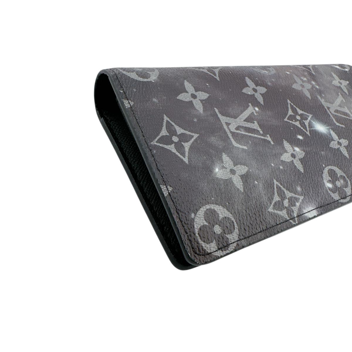 LOUIS VUITTON Long Wallet Purse M63871 Monogram canvas gray Long Wallet Purse Monogram Galaxy Portefeuille Brazza mens