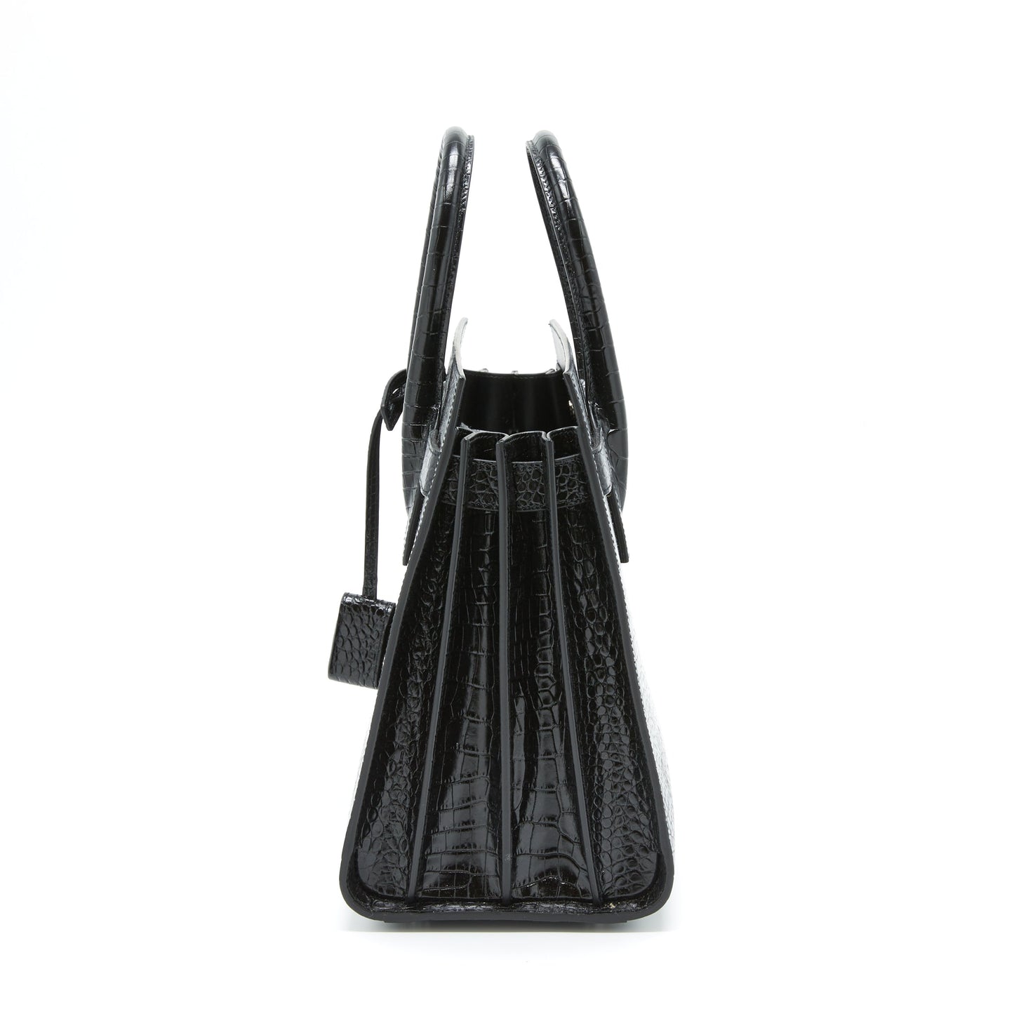 Saint Laurent/ Sac De Jour Crocodile Embossed Black