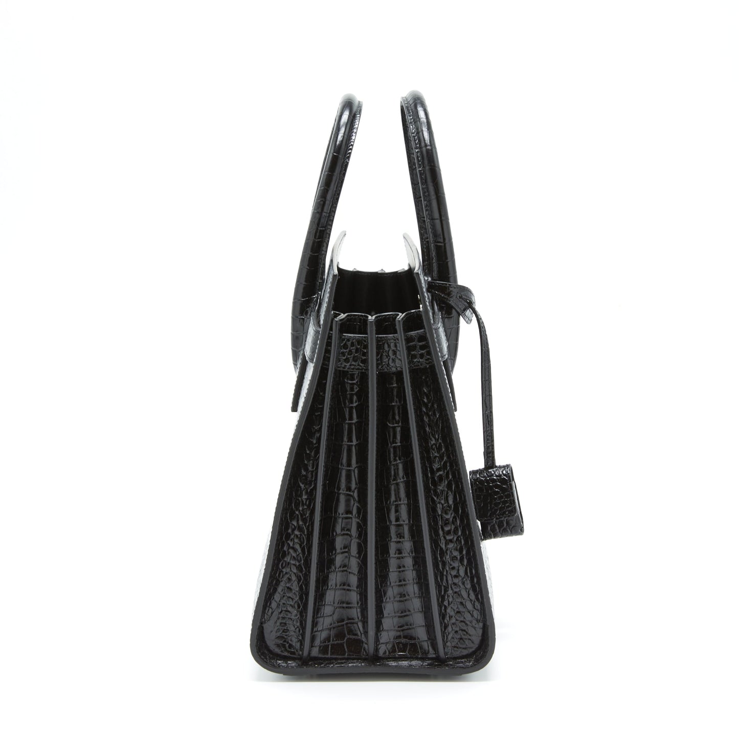Saint Laurent/ Sac De Jour Crocodile Embossed Black