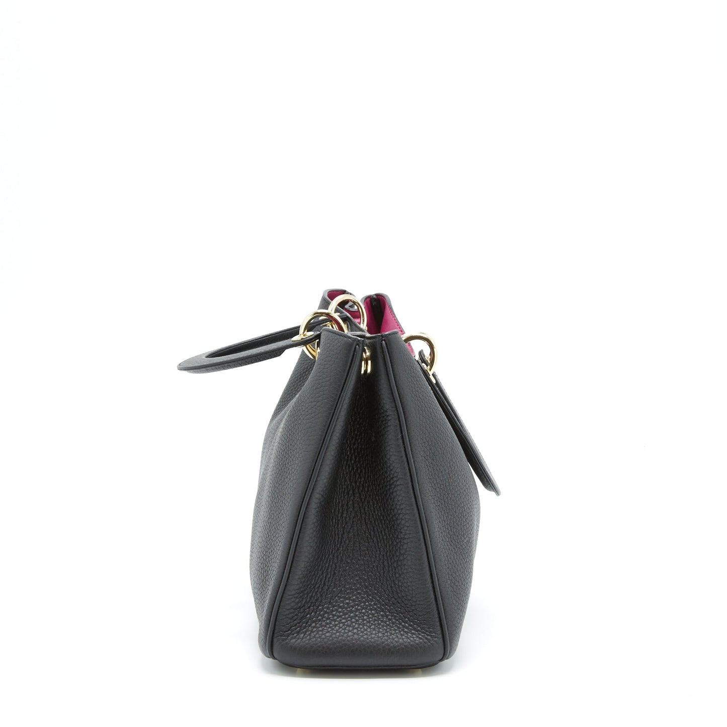 Dior Diorissimo Grained Leather Black/ Fushia