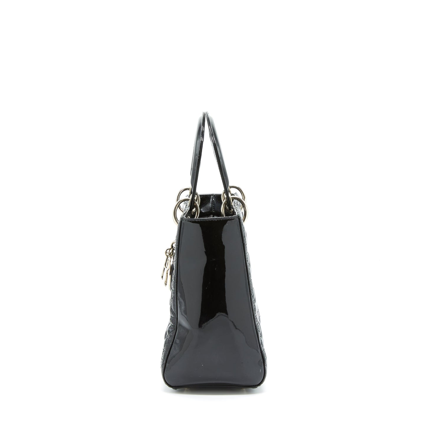 Dior Medium Lady Dior Patent Black
