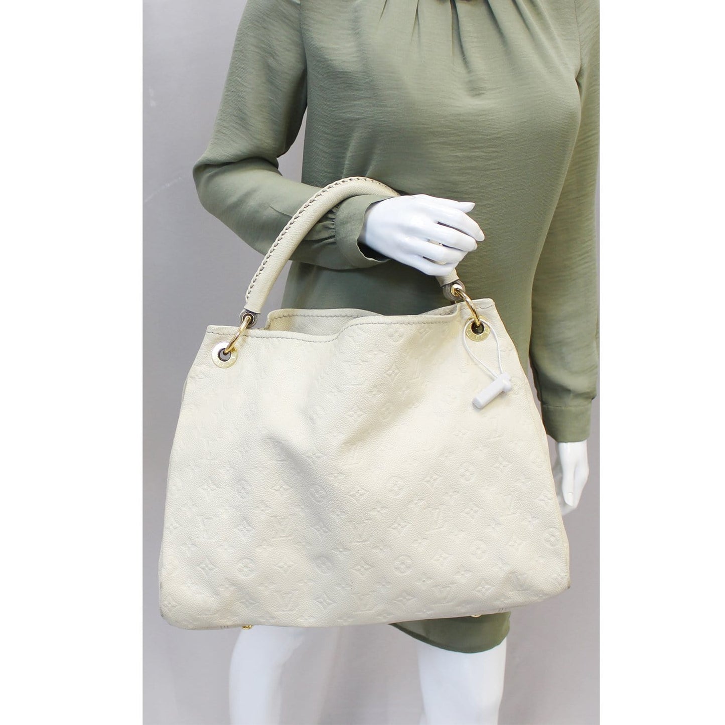 LOUIS VUITTON Artsy MM Neige Empreinte Leather Shoulder Bag