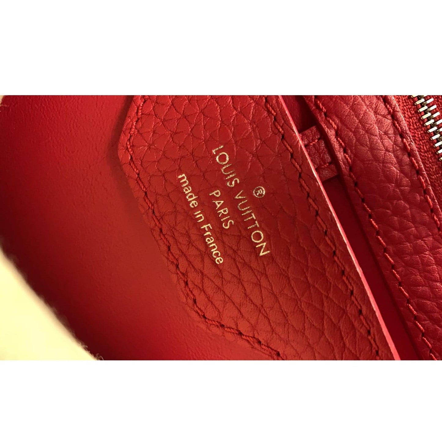 LOUIS VUITTON Capucines PM Taurillon Leather Shoulder Bag Scarlet - 15% OFF
