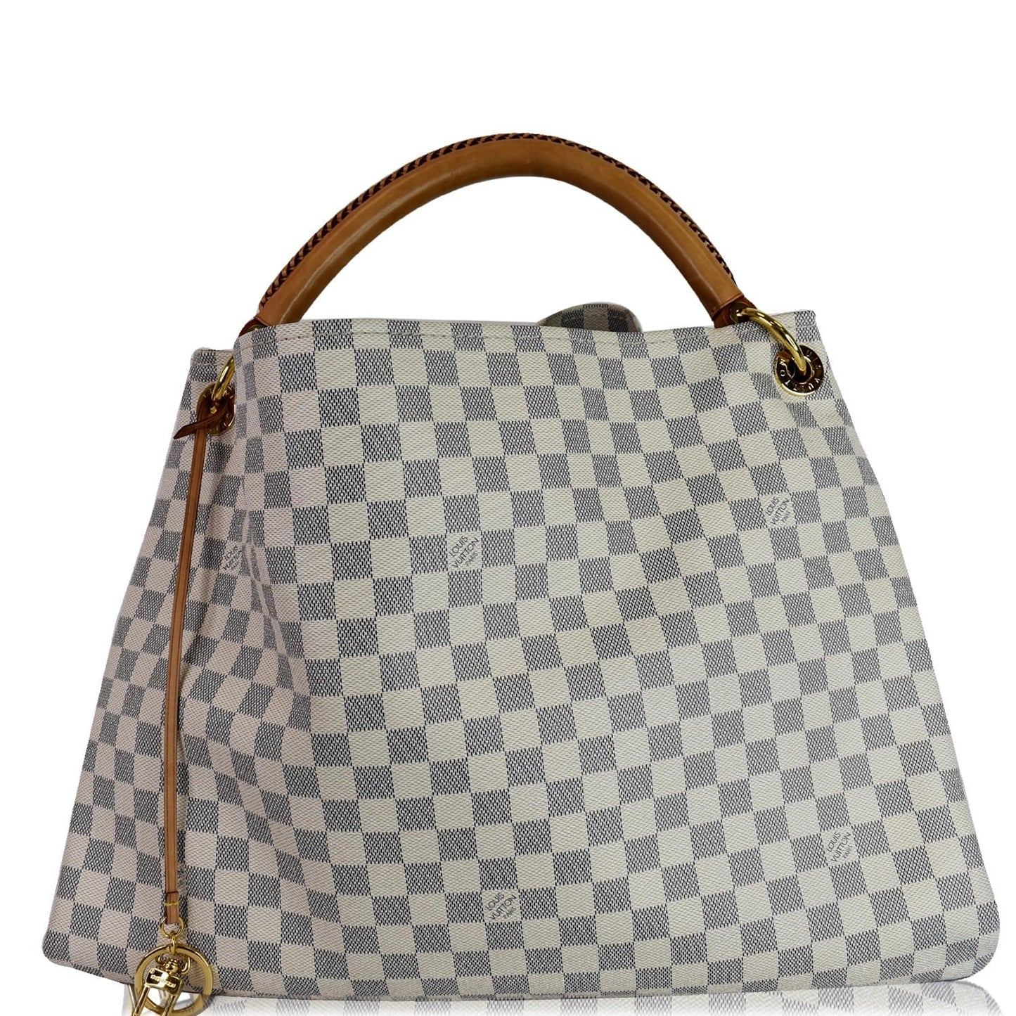 LOUIS VUITTON Artsy GM Damier Azur Shoulder Bag White