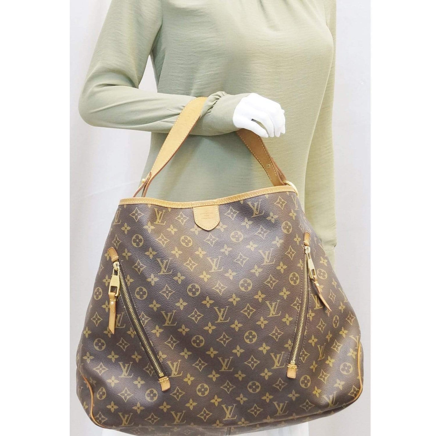 LOUIS VUITTON Delightful GM Monogram Canvas  Shoulder Bag Brown