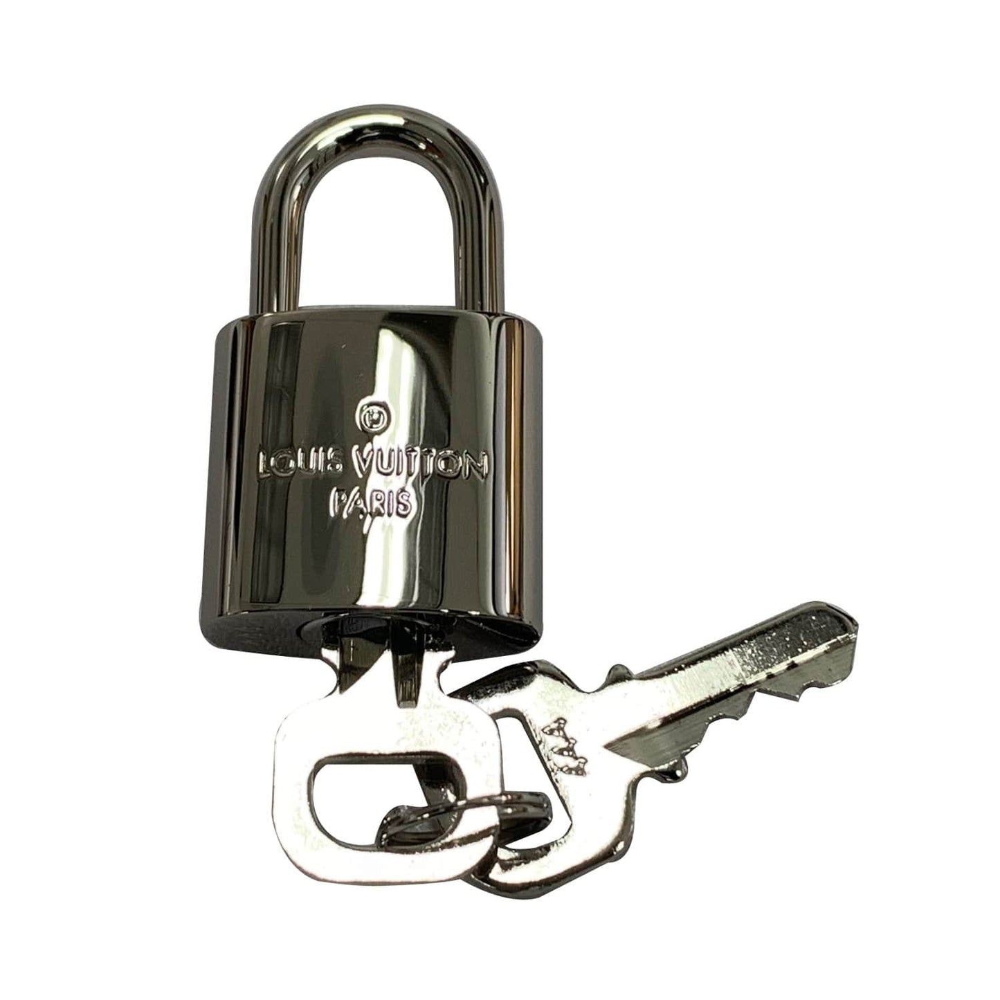 LOUIS VUITTON Padlock and 2 Keys Silver Bag Charm Number 444