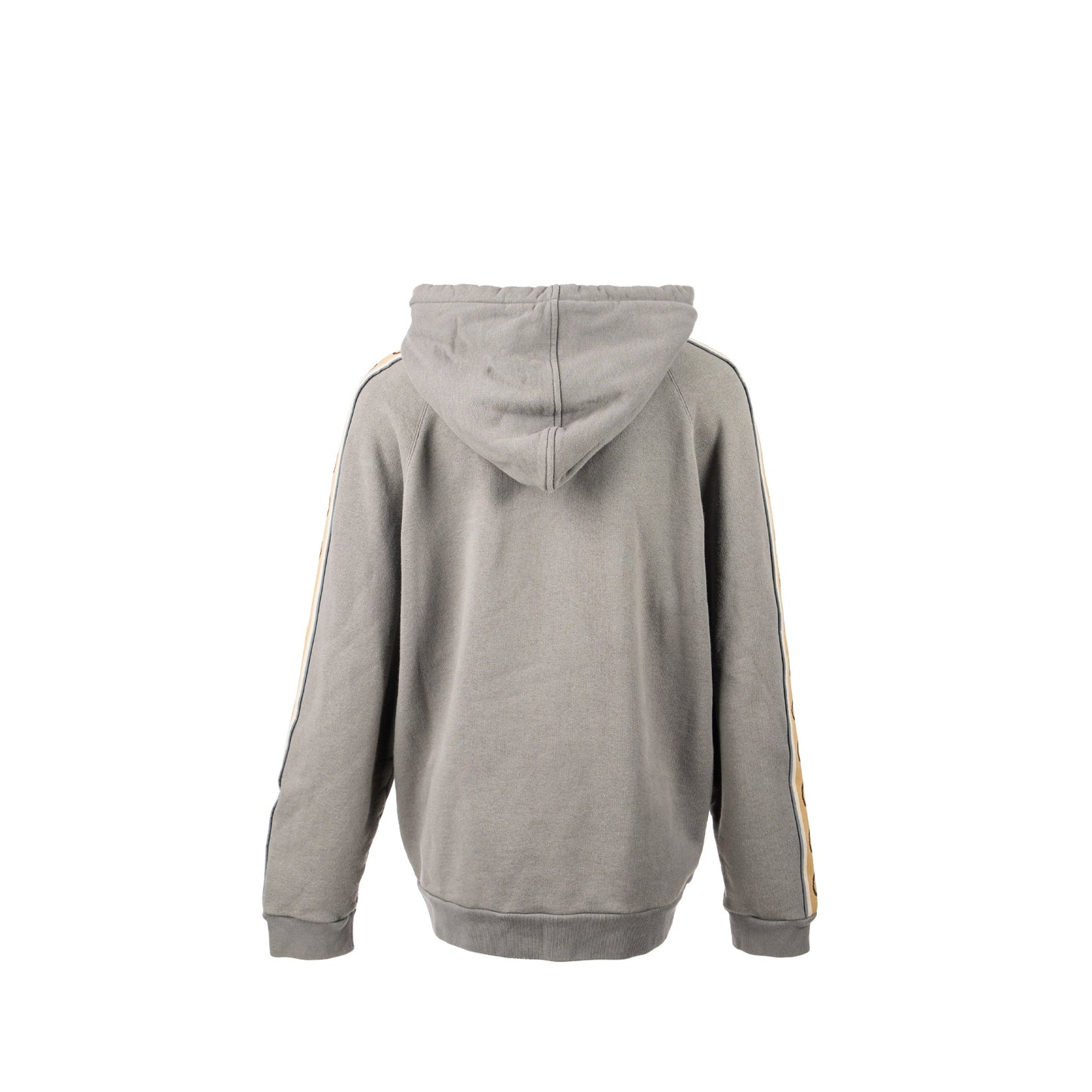 GUCCI Size M Trimmed Hooded Sweatshirt Cotton Grey