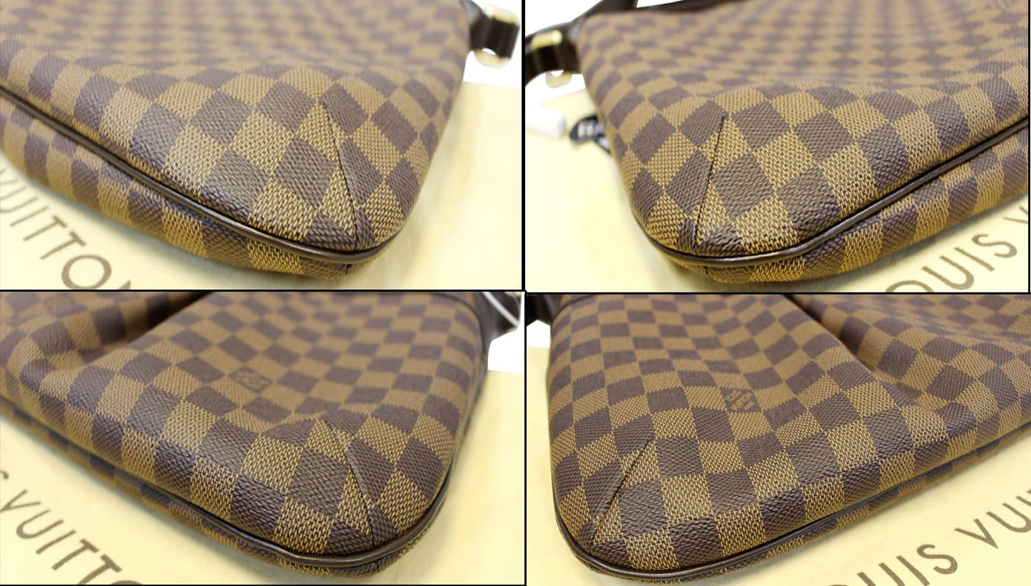 LOUIS VUITTON Bloomsbury PM Damier Ebene Crossbody Bag Brown