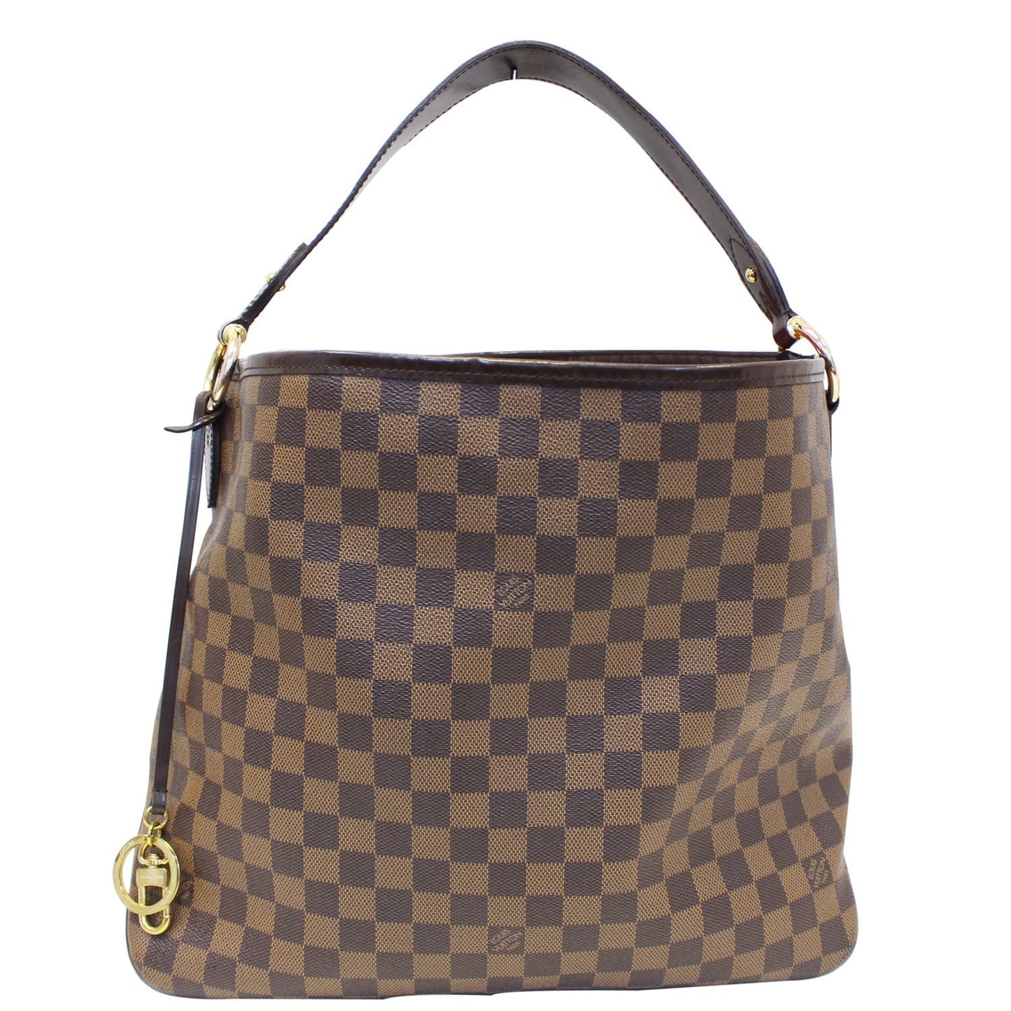 LOUIS VUITTON Delightful MM NM Damier Ebene Hobo Shoulder Bag Brown