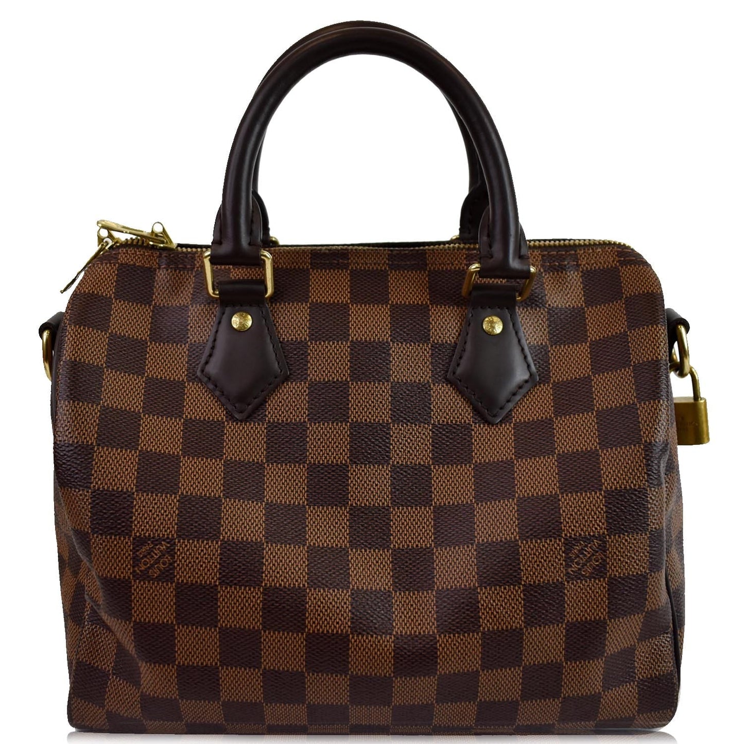 LOUIS VUITTON Speedy 25 Bandouliere Damier Ebene Shoulder Bag Brown