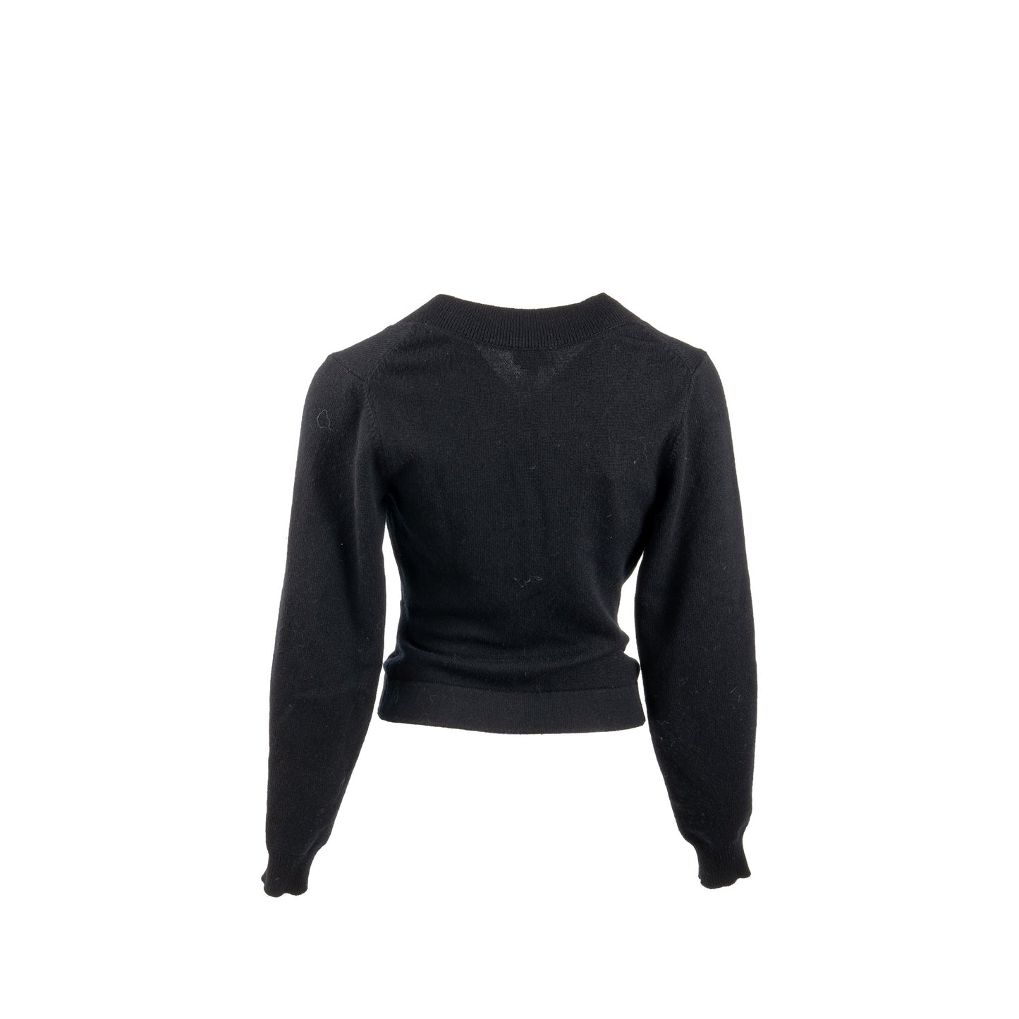 Chanel Size 34 Crystal Button Cardigan Cashmere Black
