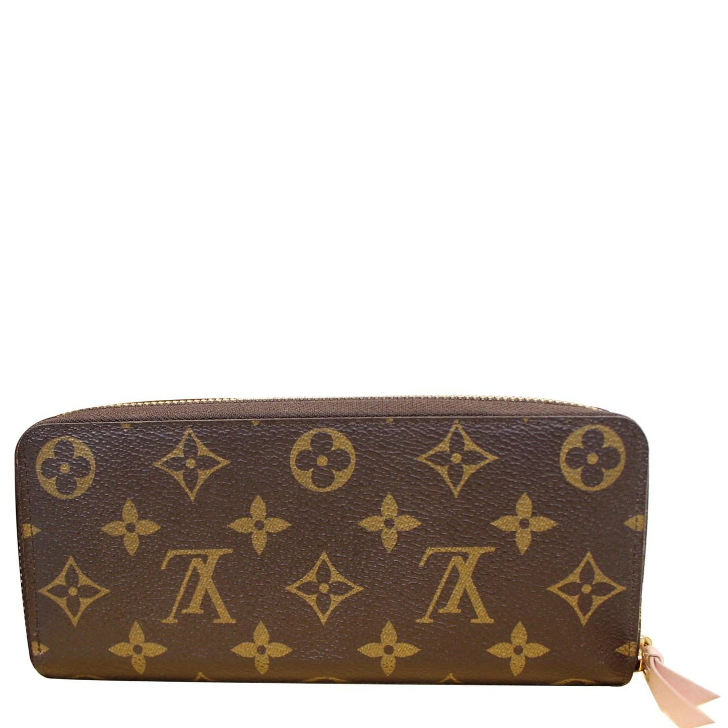 LOUIS VUITTON Clemence Monogram Canvas Wallet Brown