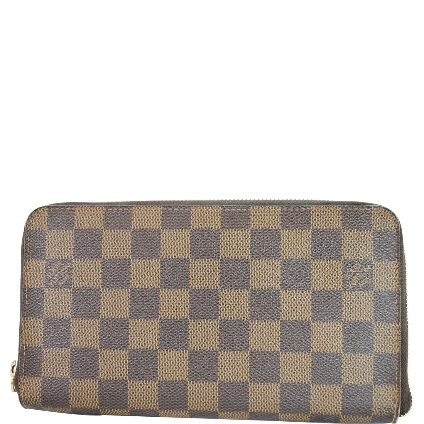 LOUIS VUITTON Zippy Damier Ebene Organizer Wallet Brown