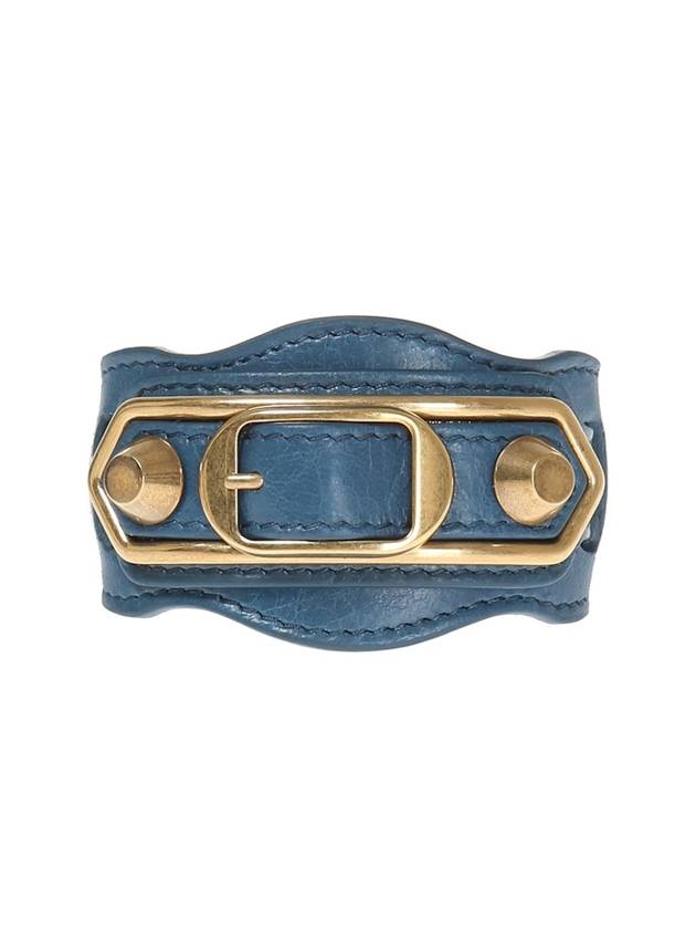 Luxury Balenciaga Trending 2025 Giant Gold Buckle Bracelet Blue