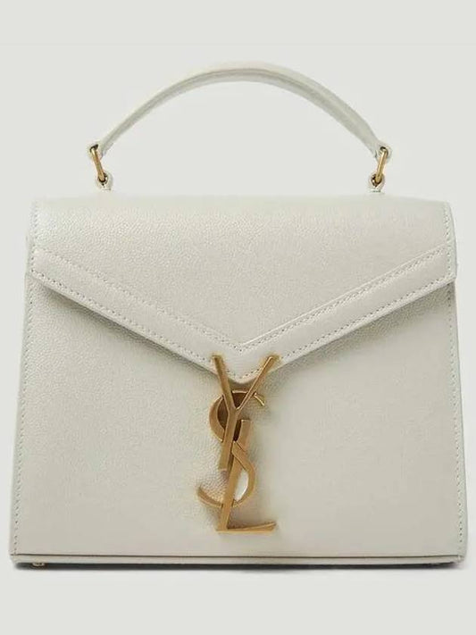 Luxury Saint Laurent Trending 2025 Casandra Monogram Mini Top Handle Cross Bag White