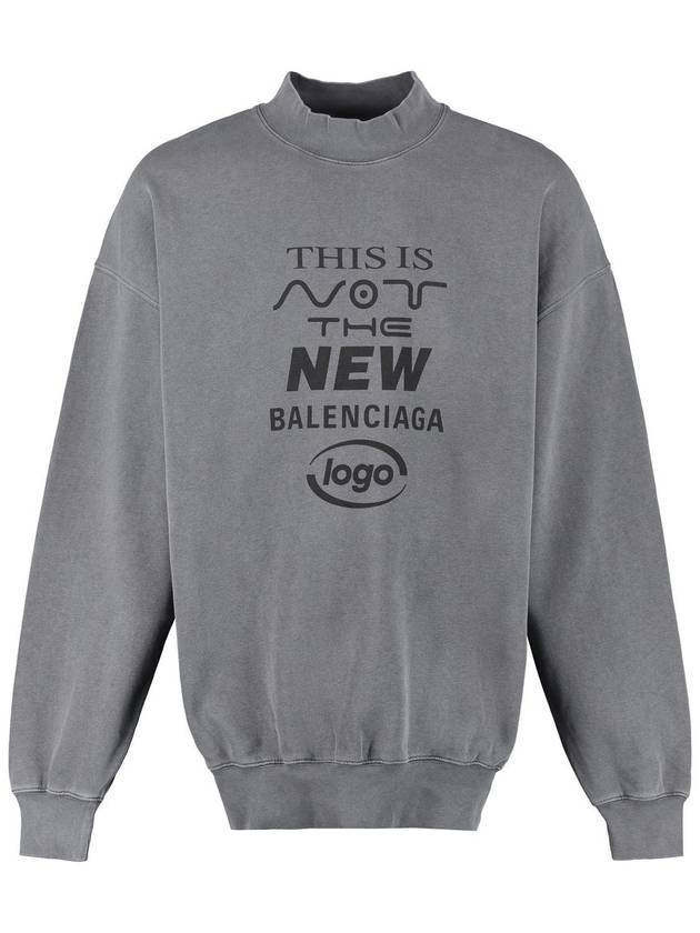 Luxury Balenciaga Trending 2025 This Not Logo Cotton Sweatshirt Black