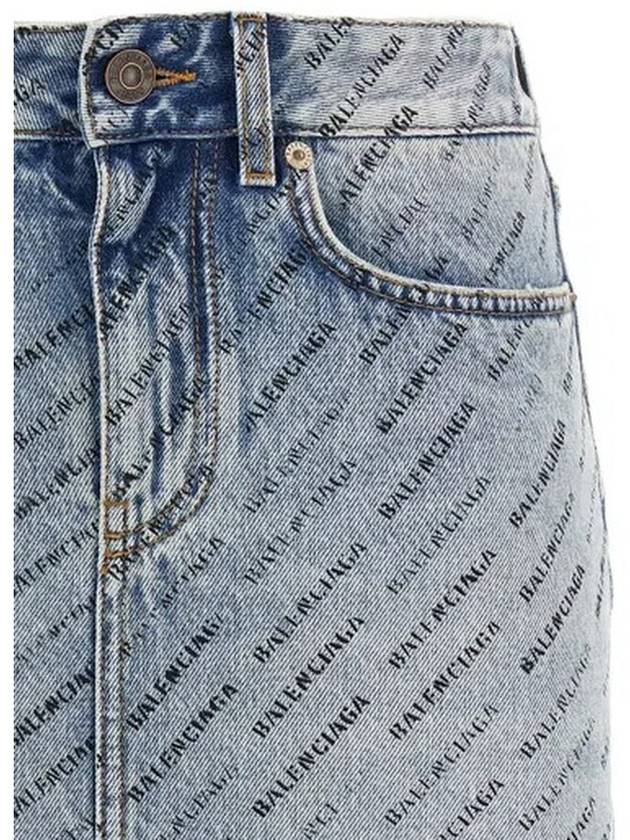 Luxury Balenciaga Trending 2025 short skirt 744972 TQW66 4141 ICED BLUE