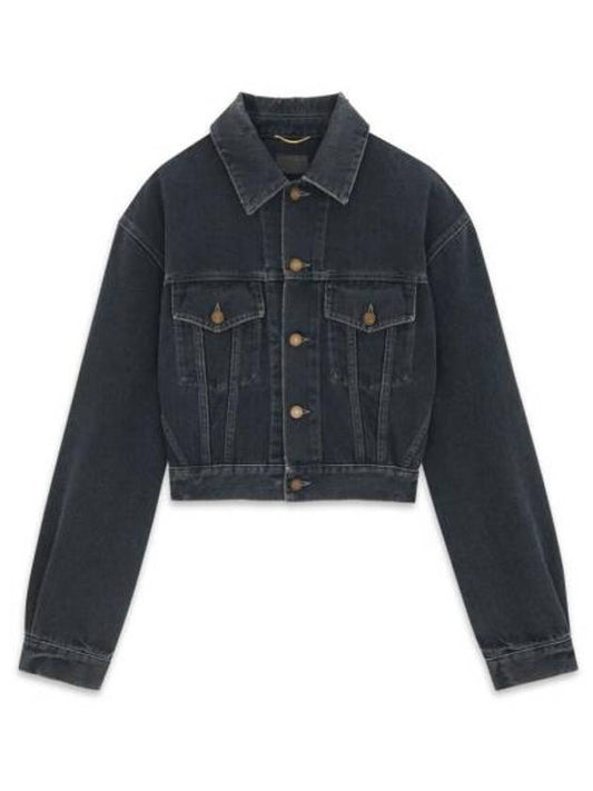 Luxury Saint Laurent Trending 2025 Neo 80s Denim Jacket Black