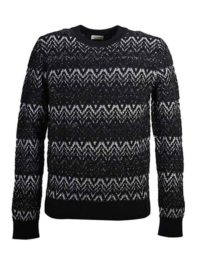 Luxury Saint Laurent Trending 2025 Striped Pattern Wool Knit Top