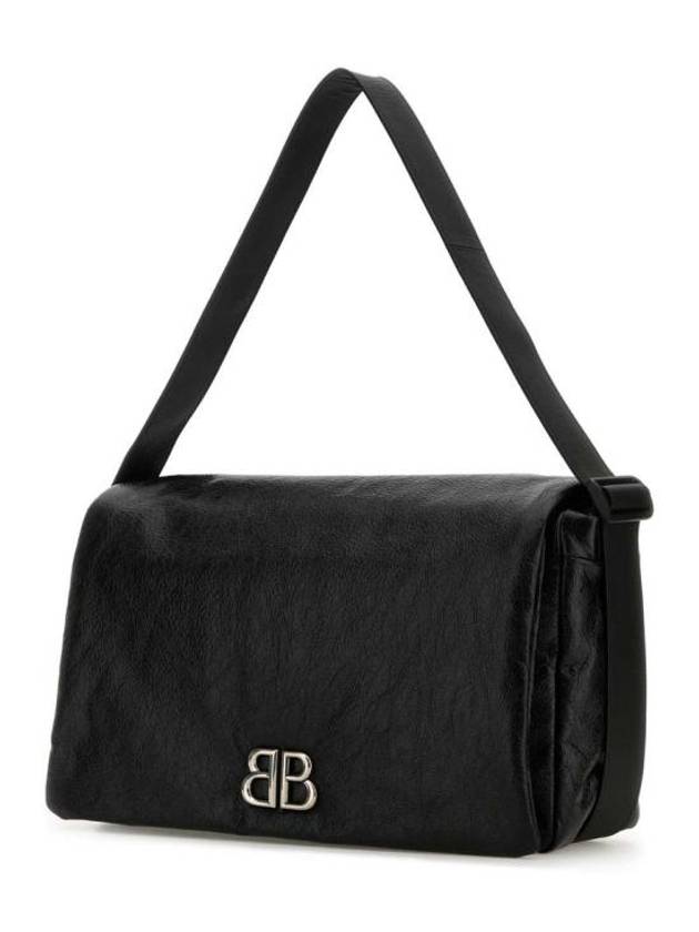 Luxury Balenciaga Trending 2025 Monaco Flap Medium Shoulder Bag Black