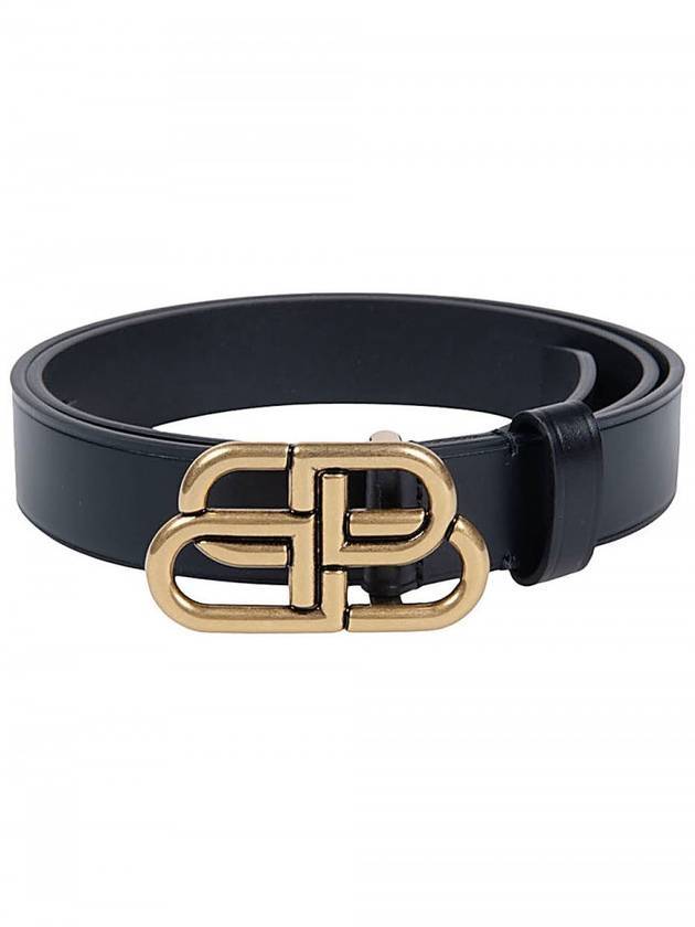 Luxury Balenciaga Trending 2025 BB Buckle Belt Black Gold