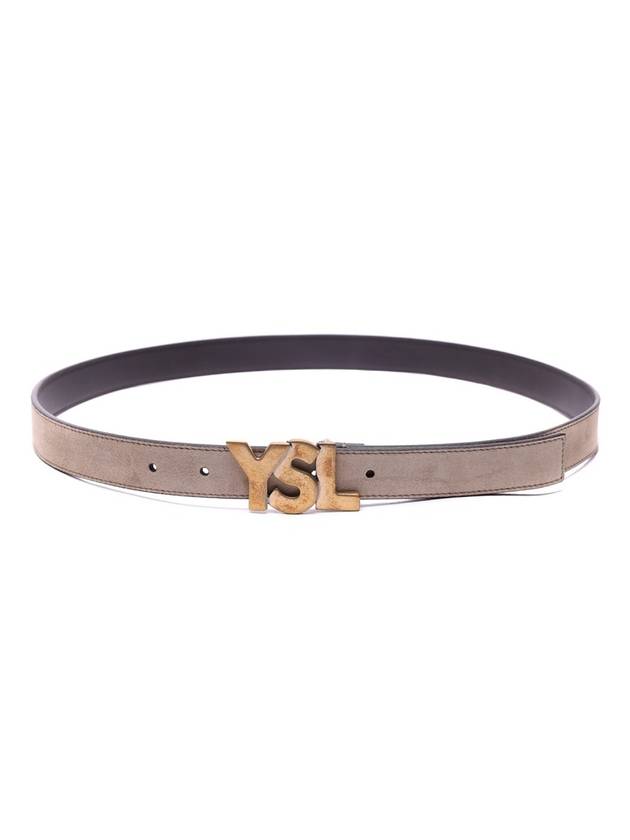 Luxury Saint Laurent Trending 2025 YSL Logo Belt Beige
