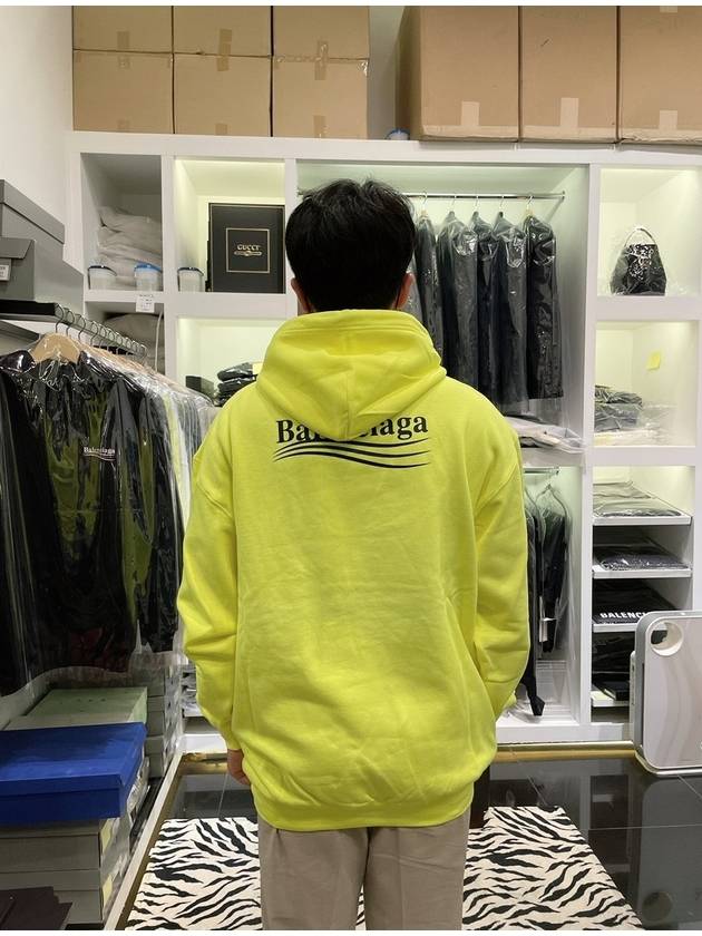 Luxury Balenciaga Trending 2025 Wave Logo Hoodie Sweatshirt Neon Yellow