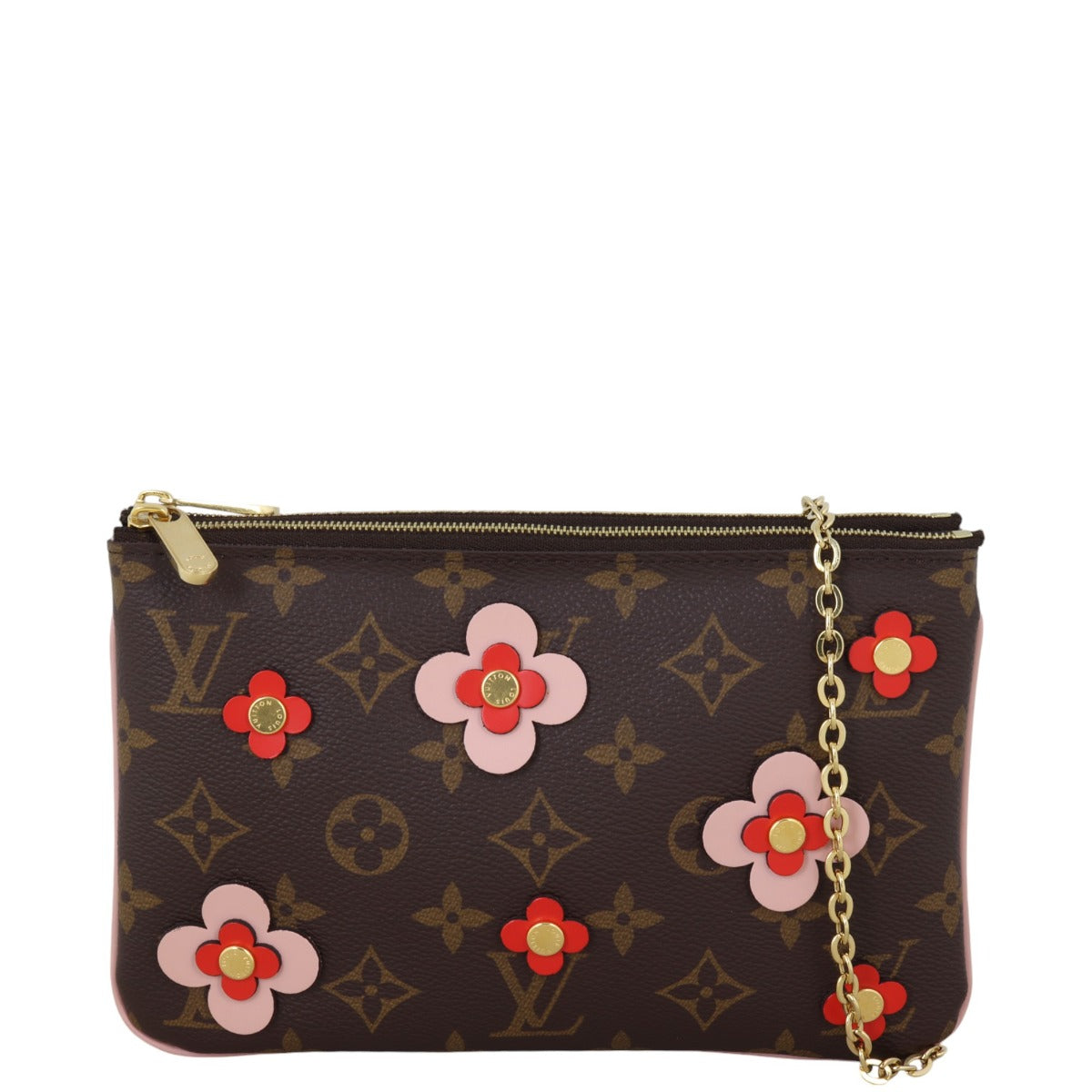 Louis Vuitton Double Zip Pochette Monogram Blooming