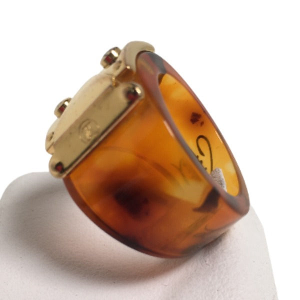 LOUIS VUITTON Ring M65203 Not specified Brown ring M size bar rock milling unisex(Unisex)