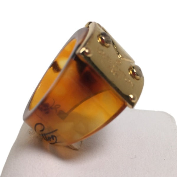 LOUIS VUITTON Ring M65203 Not specified Brown ring M size bar rock milling unisex(Unisex)