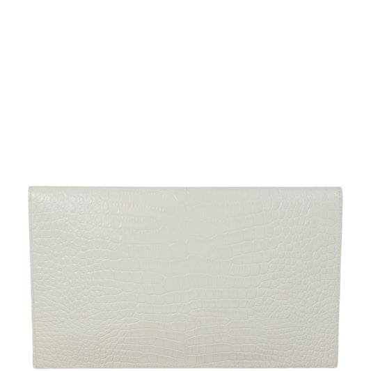 Saint Laurent Uptown Pouch Croc-Embossed