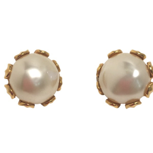 CHANEL Earring Gold Plated, Faux Pearl gold Gold Plated Women