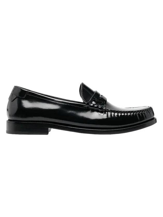 Luxury Saint Laurent Trending 2025 Women's Monogram Le Penny Loafer Black