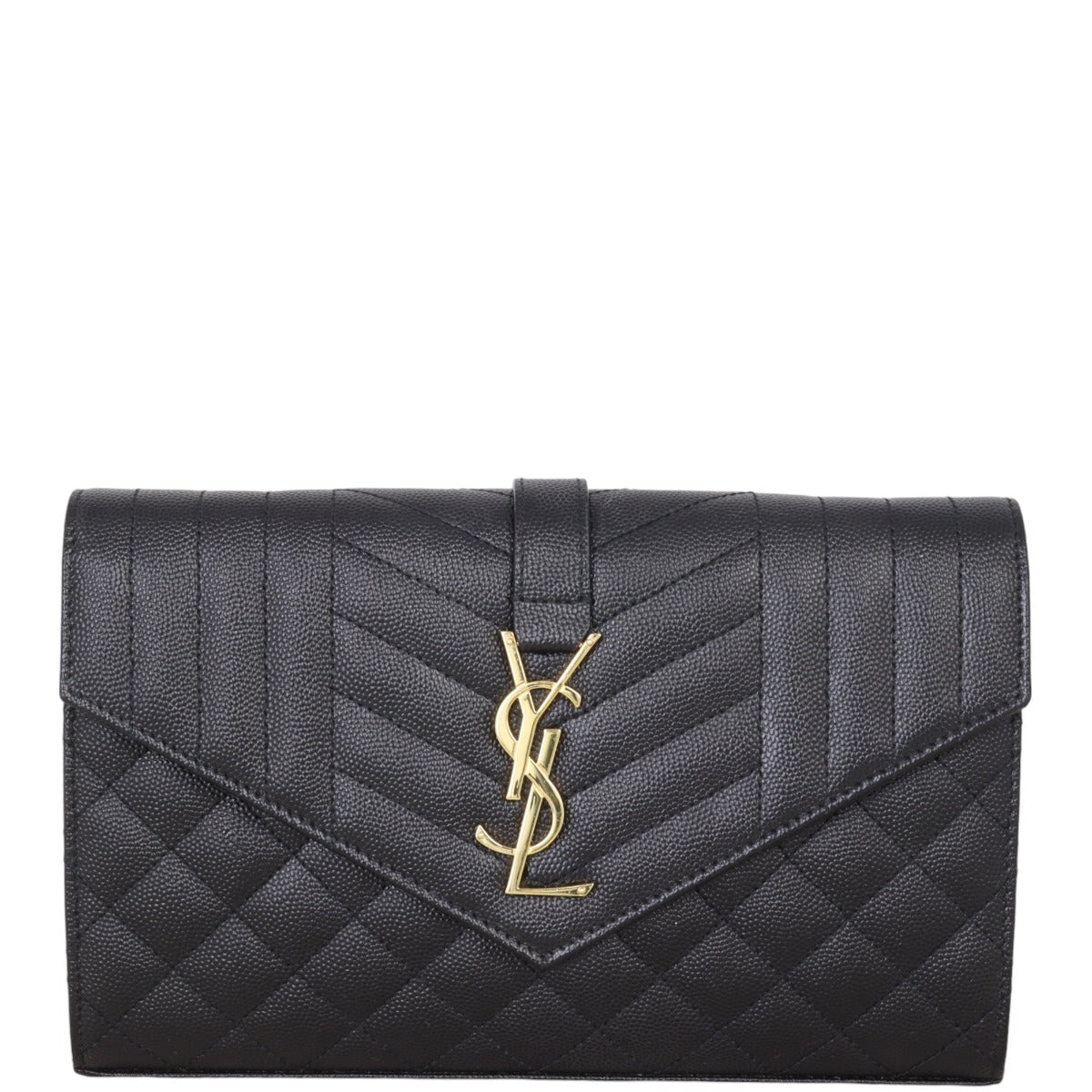 Saint Laurent Monogram Mix Matelasse Envelope Wallet on Chain